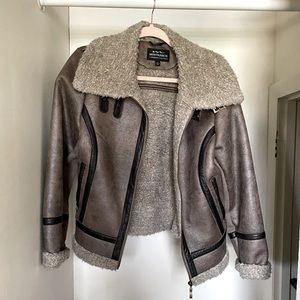 Vintage MontanaCo wool and leather/pleather Jacket L